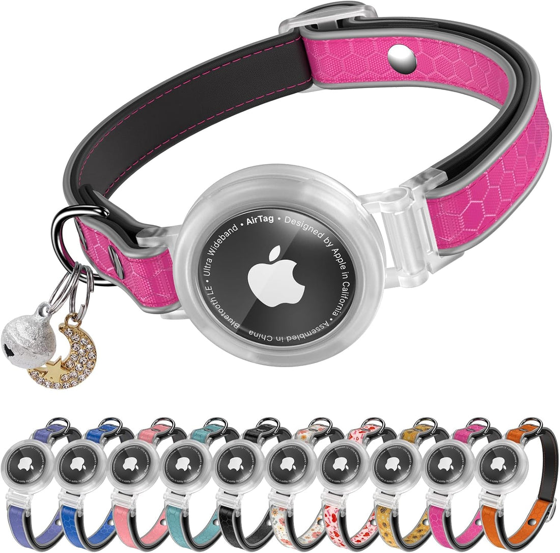 Airtag Cat Collar, Reflective Breakaway Cat Collar with Airtag Holder