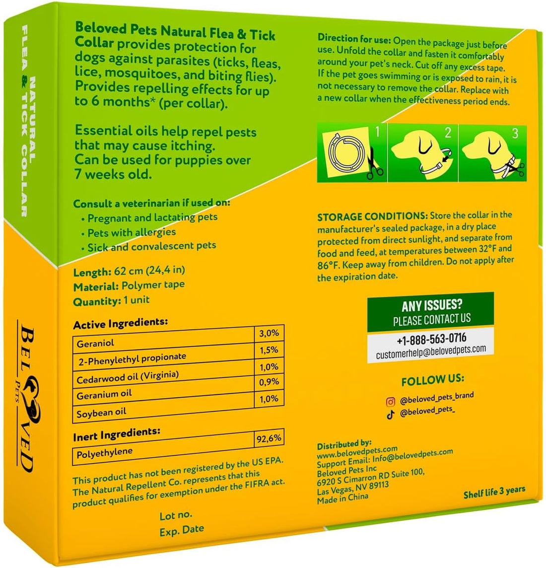 Natural Flea & Tick Collar for Dogs