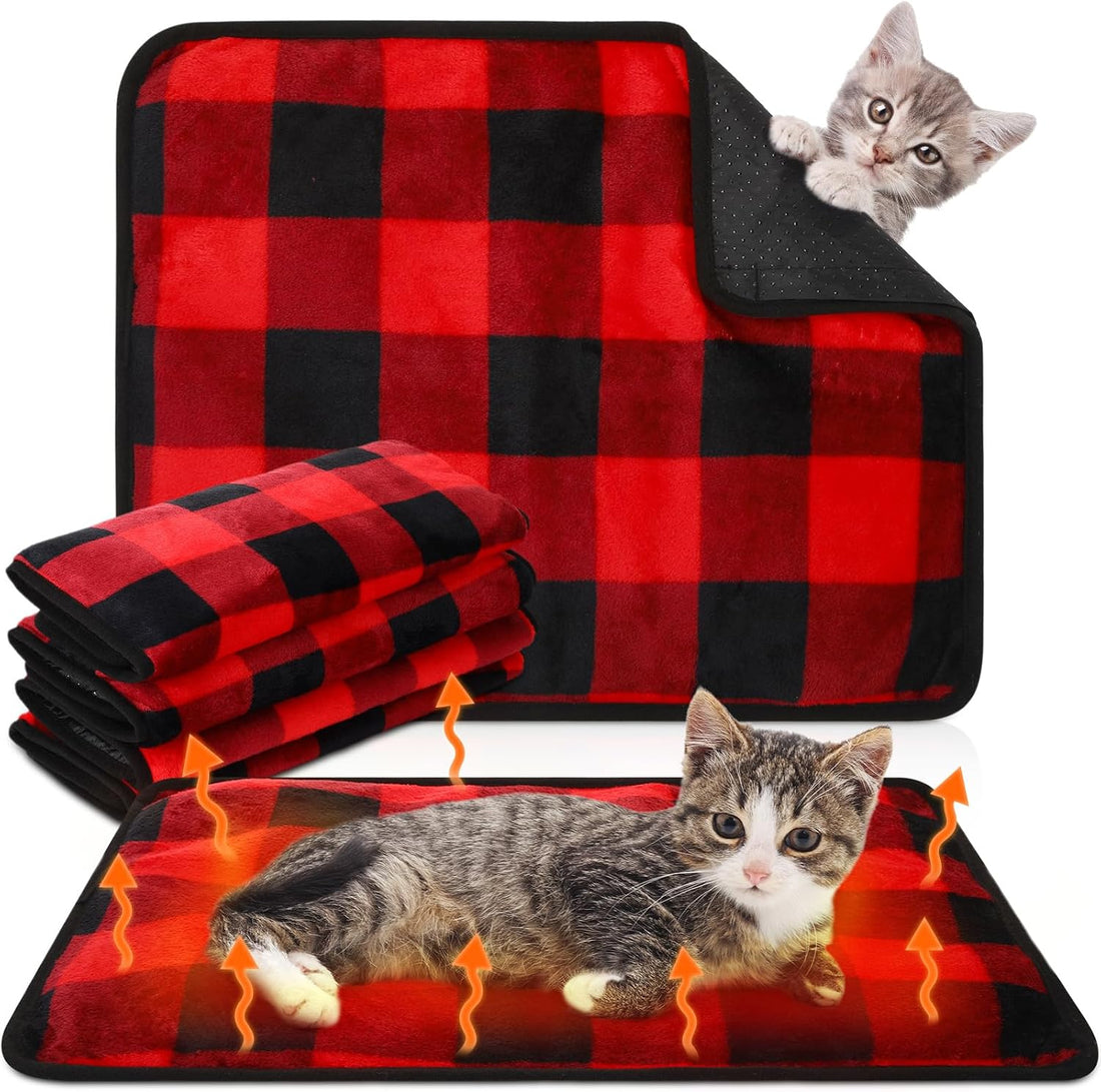 4 Pack Self Heating Cat Pad Self Warming Dog Mat, Star, 16 x 20 Inch