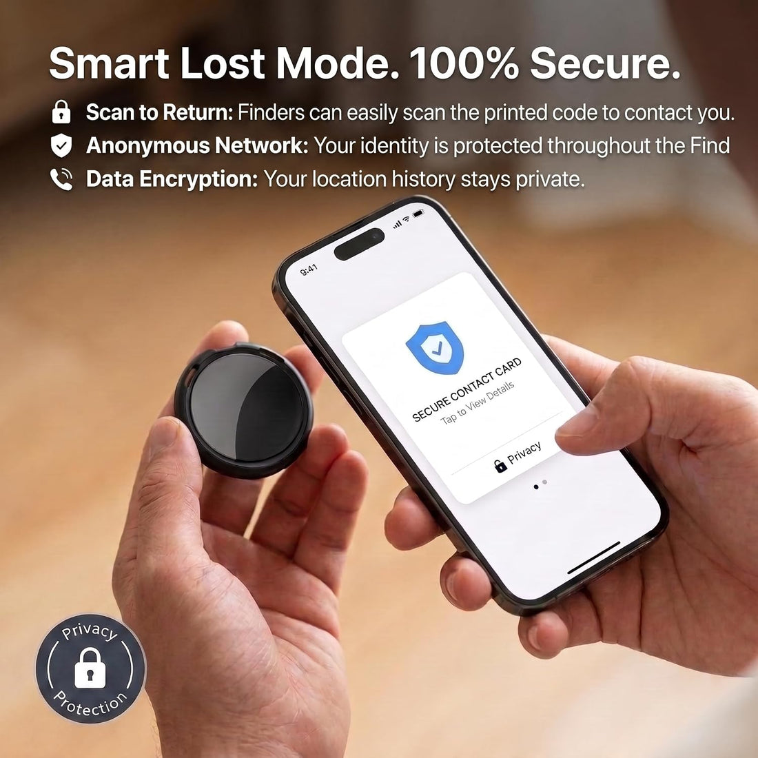 2 Pack Magnetic GPS Tracker for Vehicles for Apple Find My iOS Only