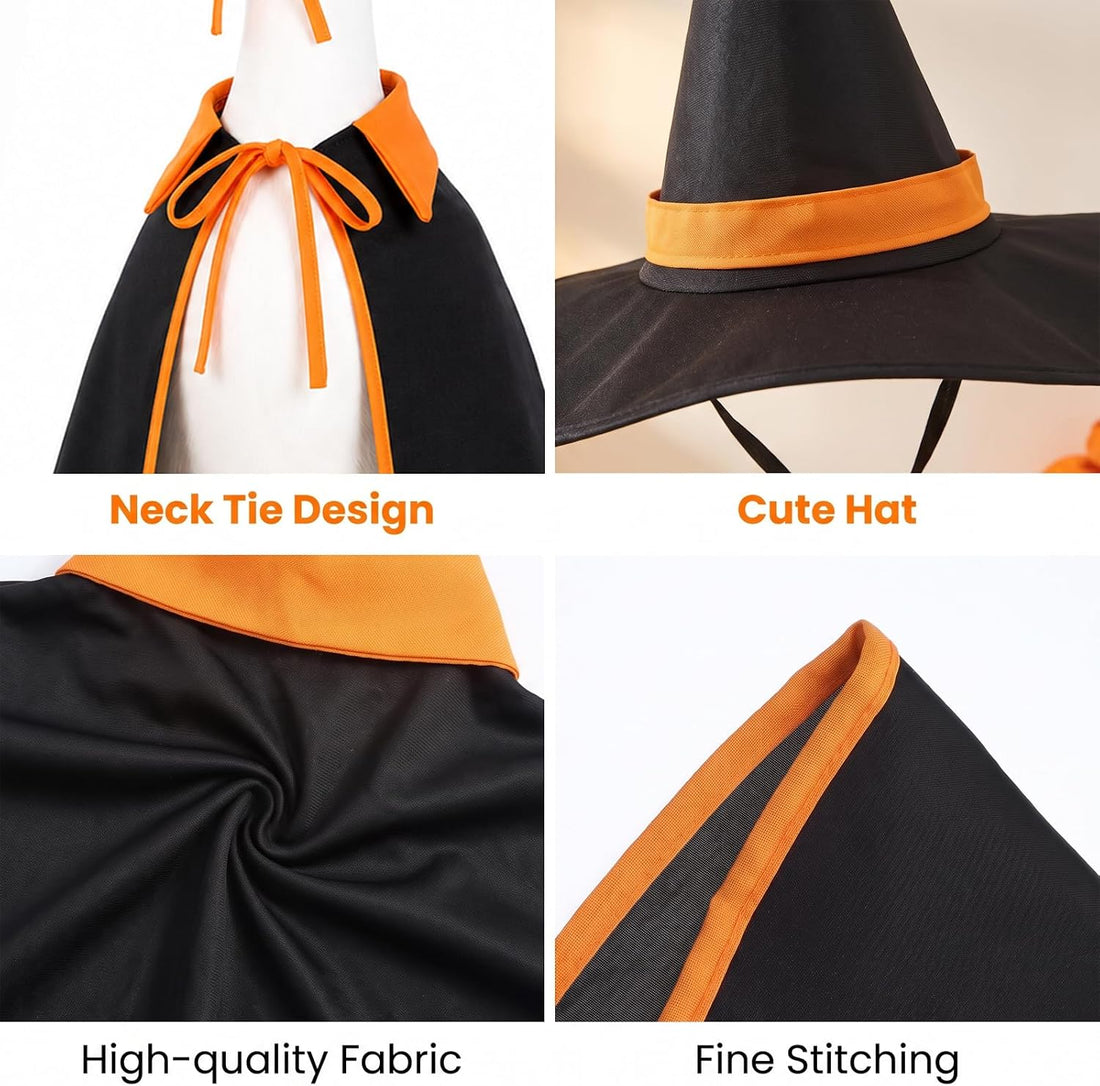 Halloween Porch Goose Outfit Witch Cape Hat Set 23'' Fall Goose