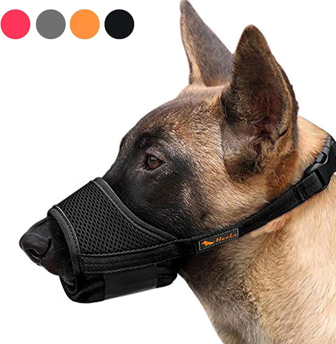 HEELE Dog Muzzle,Soft Nylon Muzzle Anti Biting Barking Chewing,Air