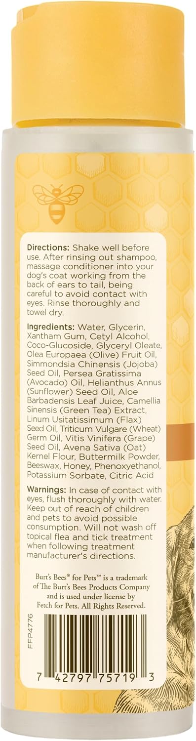 Burt's Bees for Pets Oatmeal Dog Conditioner with Colloidal Oat Flour