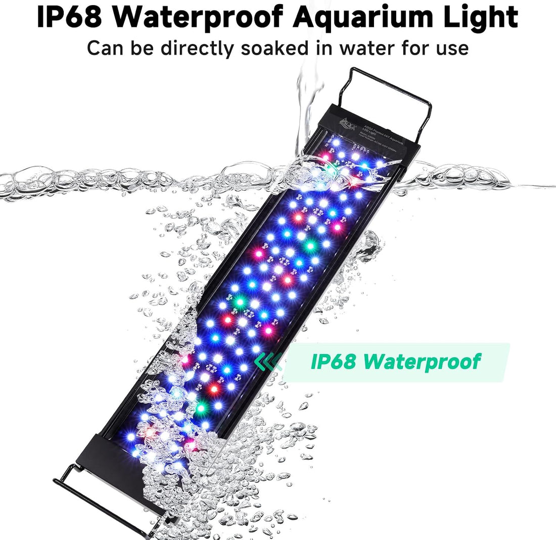 AQQA LED Aquarium Light, 24/7 & DIY Mode Full Spectrum Fish Tank Light