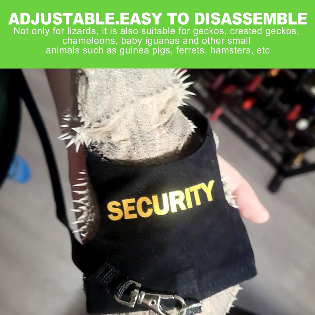 Adjustable Bearded Dragon Leash and Harness Set Soft Lizard Harness