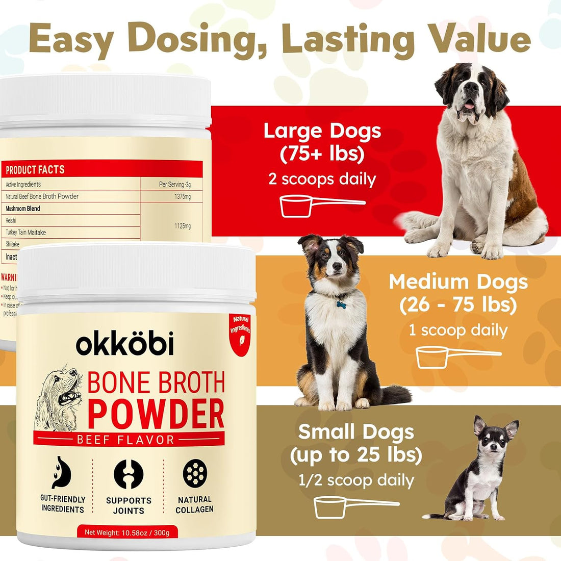 OKKÖBI Beef Bone Broth for Dogs
