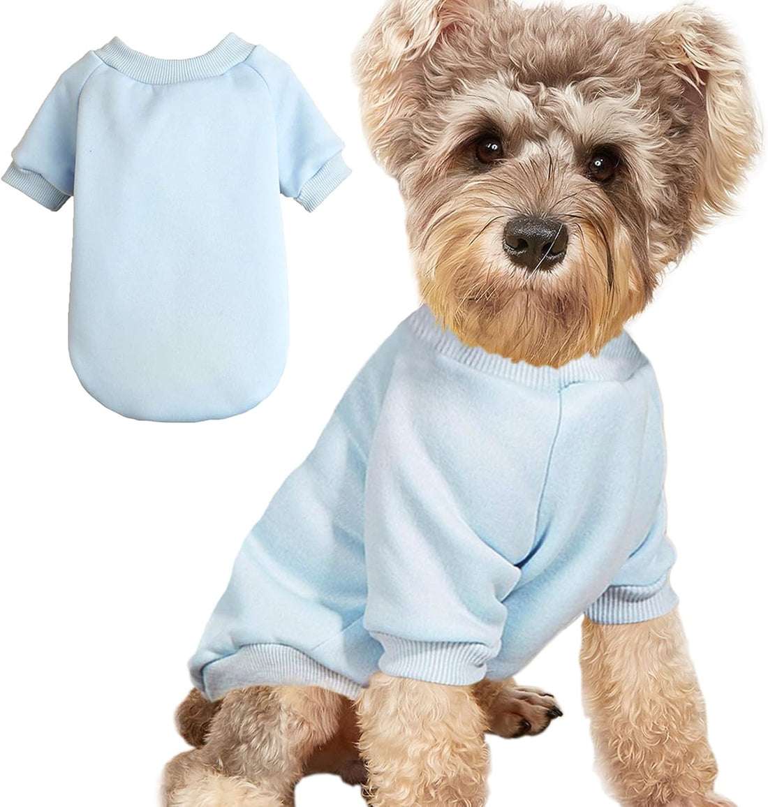 Soft Puppy Sweater for Small Dogs Winter Knit Pullover, Blue S
