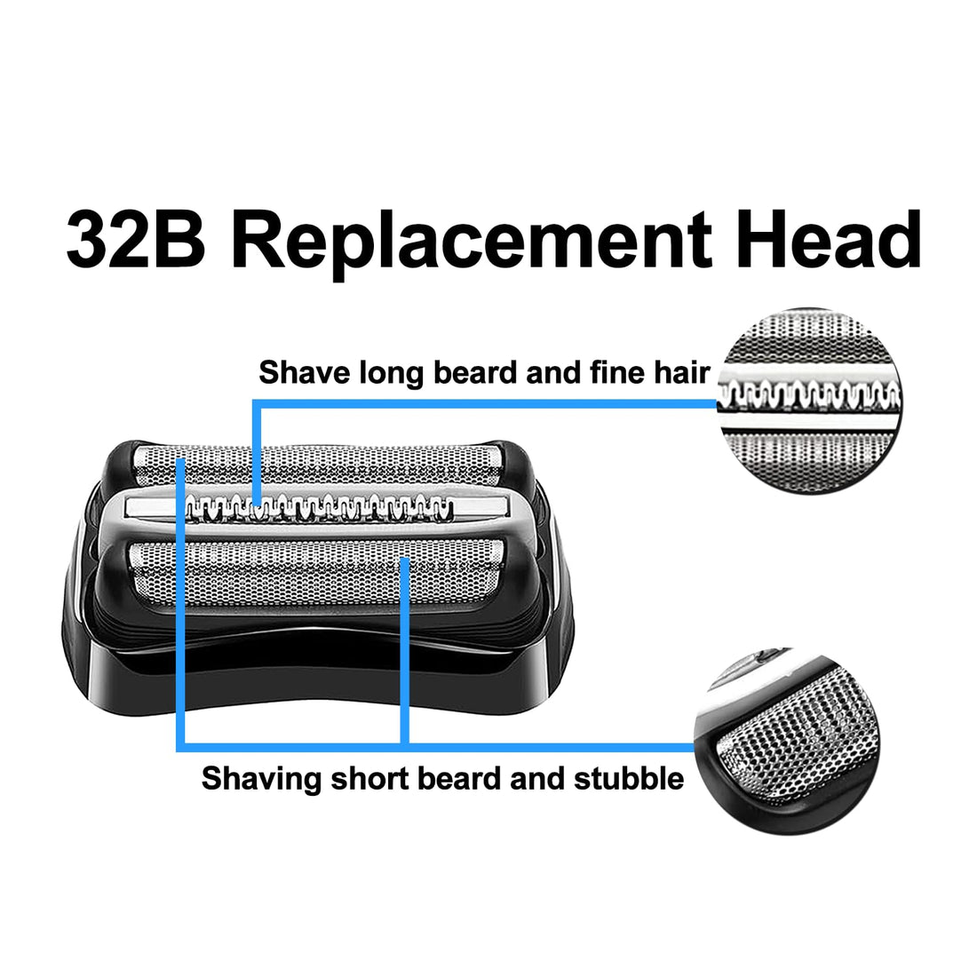 21B Series 3 Electric Shaver Replacement Head Compatible with Braun
