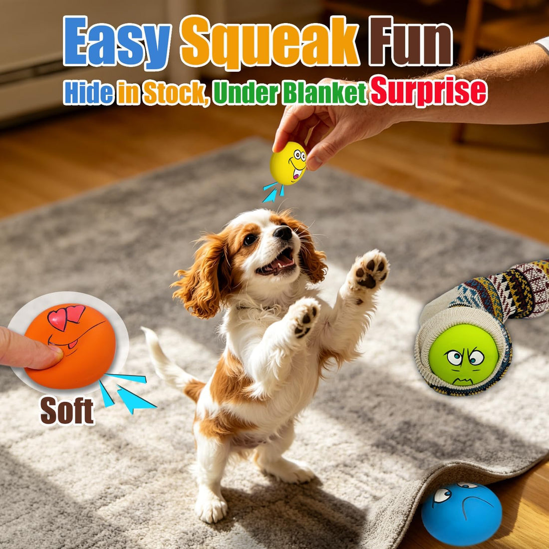 HOLYSTEED Latex Squeaky Dog Toys for Small Dogs, Mini Breed