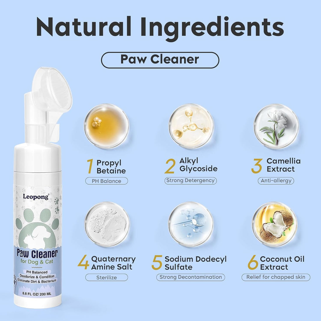Leopong Dog Paw Cleaner Foam