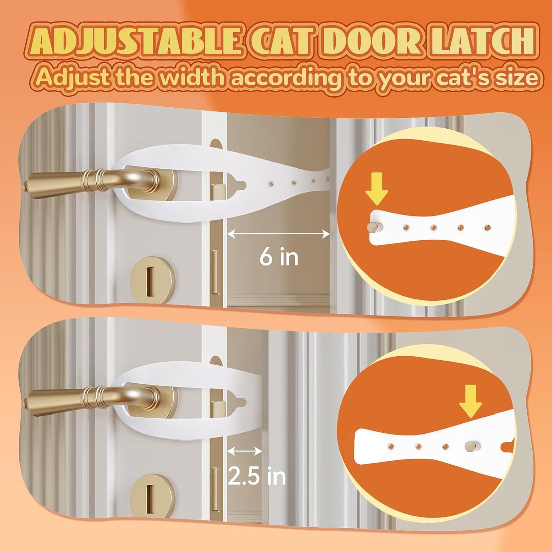 TGIOW Cat Door Latch, 1 Pcs Cat Door Stopper Pet Door Latch to Keep