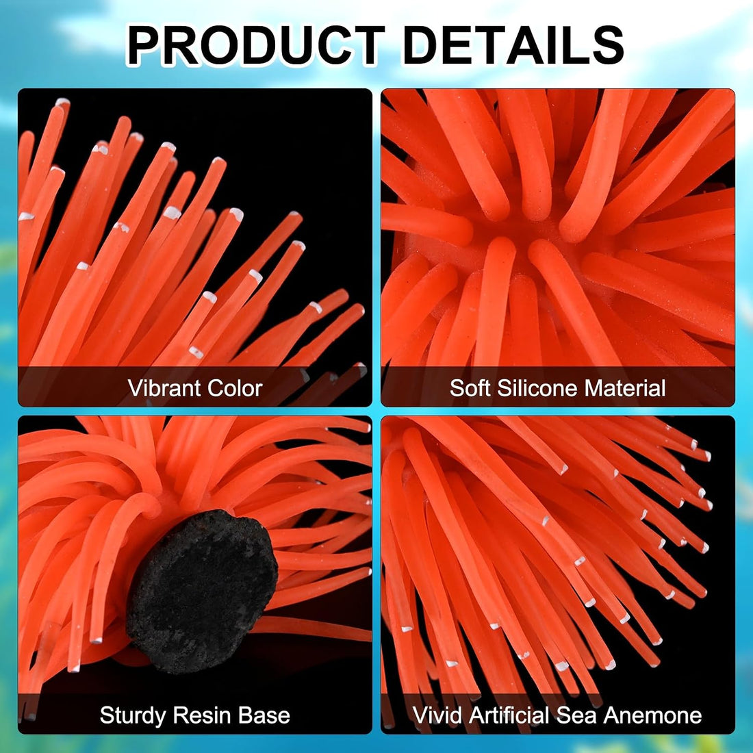 M METERXITY 1-Pack Artificial Sea Anemone Decor