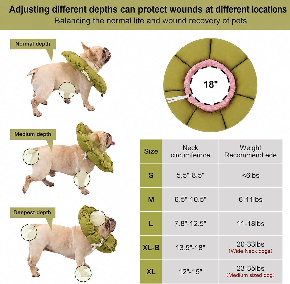 H HIDREAM Dog Cone Collar Stress-Free Recovery Cone Alternative