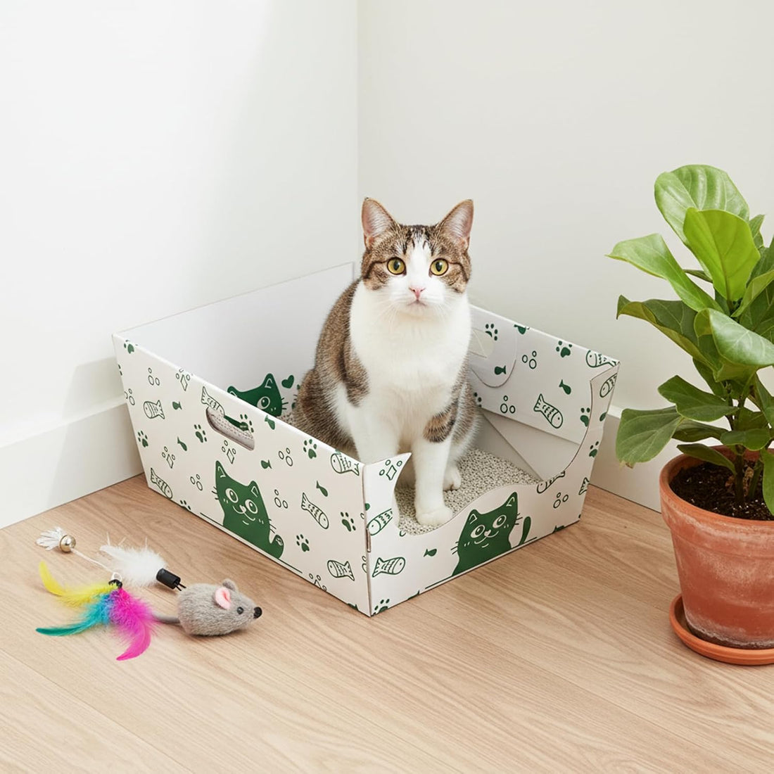 SOUJOY 8 Pack Disposable Cat Litter Box