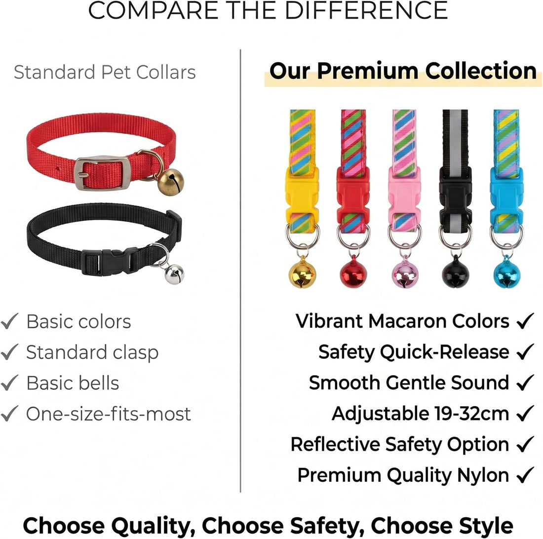 6 Pcs Cat Collar Bells & 11 Pcs Kitten Collar Kit for Cats and Small