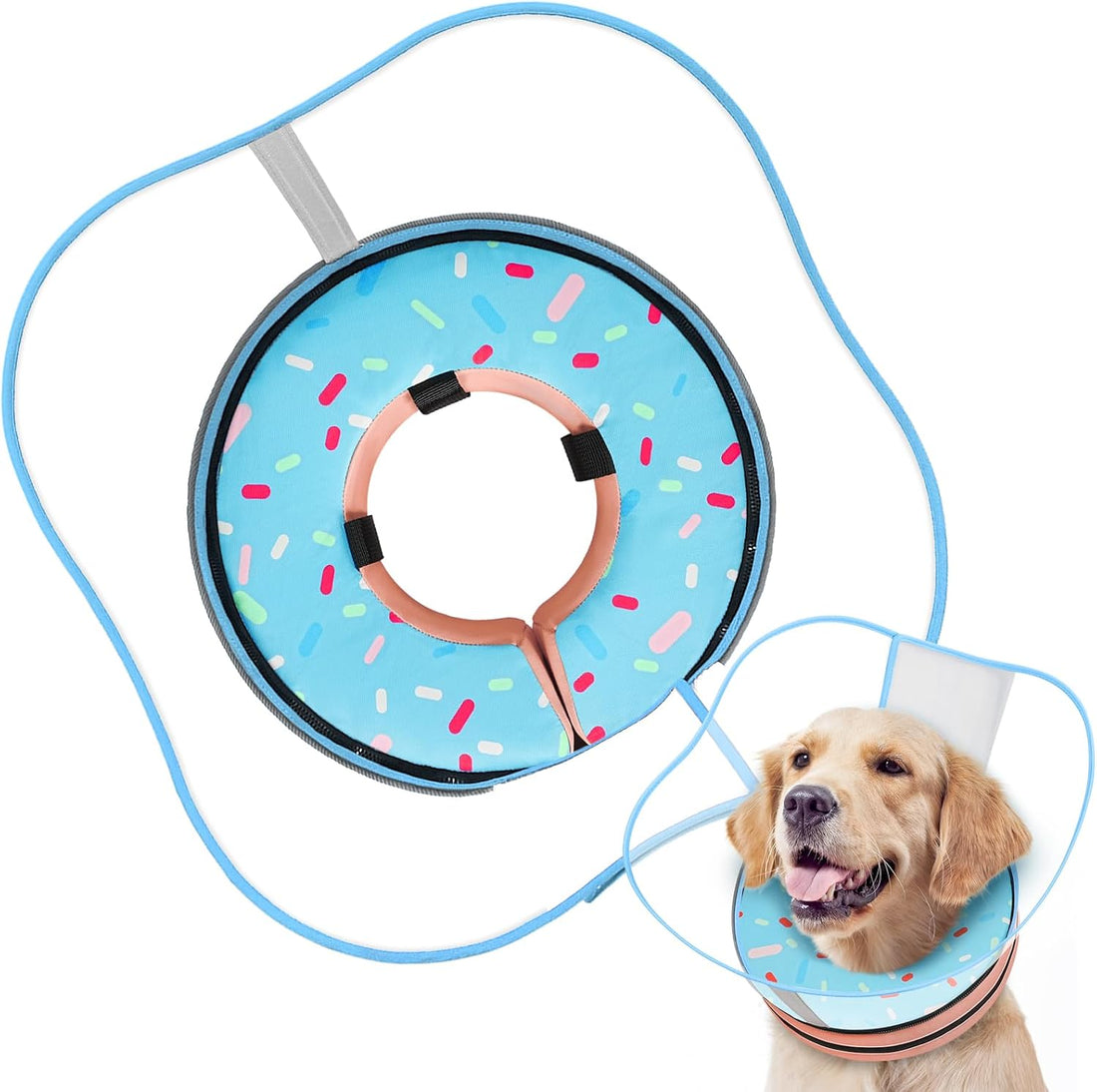 Supet Sponge Dog Cone Collar Stop Licking After Surgery