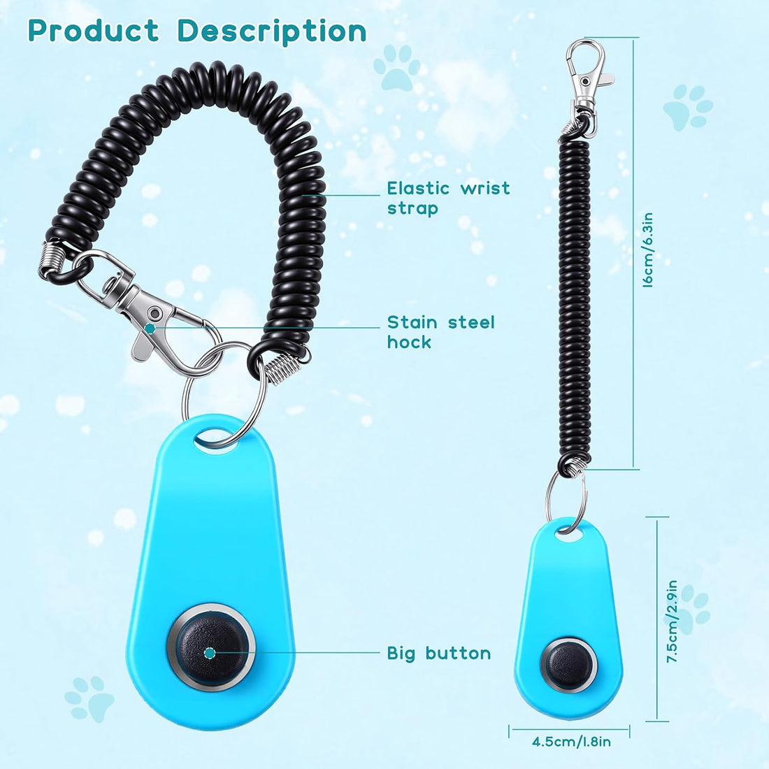 Pet Clicker for Dogs/Cats/Horses/Birds or Other Animals