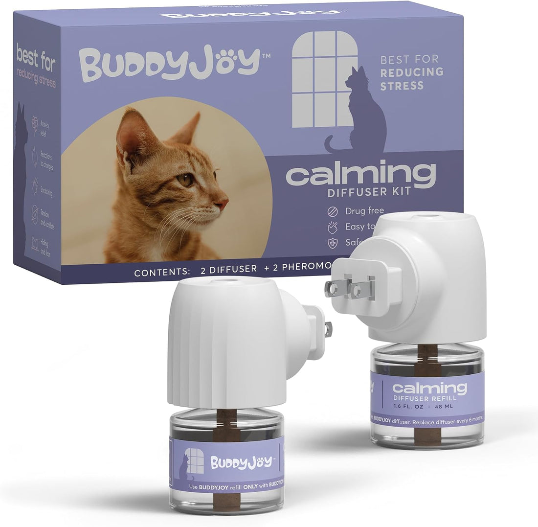 BUDDYJOY Cat Calming Diffuser Refills – Long-Lasting 30-Day Formula
