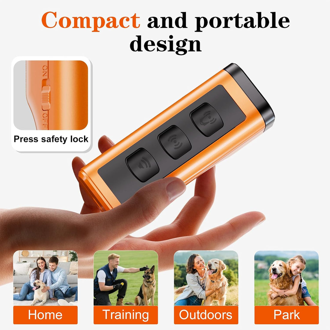 Dog Bark Deterrent Devices Rechargeable Anti-Barking Device for Dogs