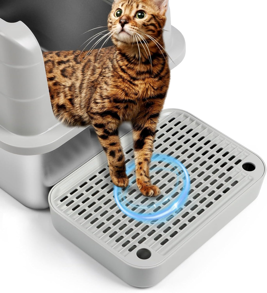 Cat Litter Box Step with Filter Function, Non-Slip Cat Step