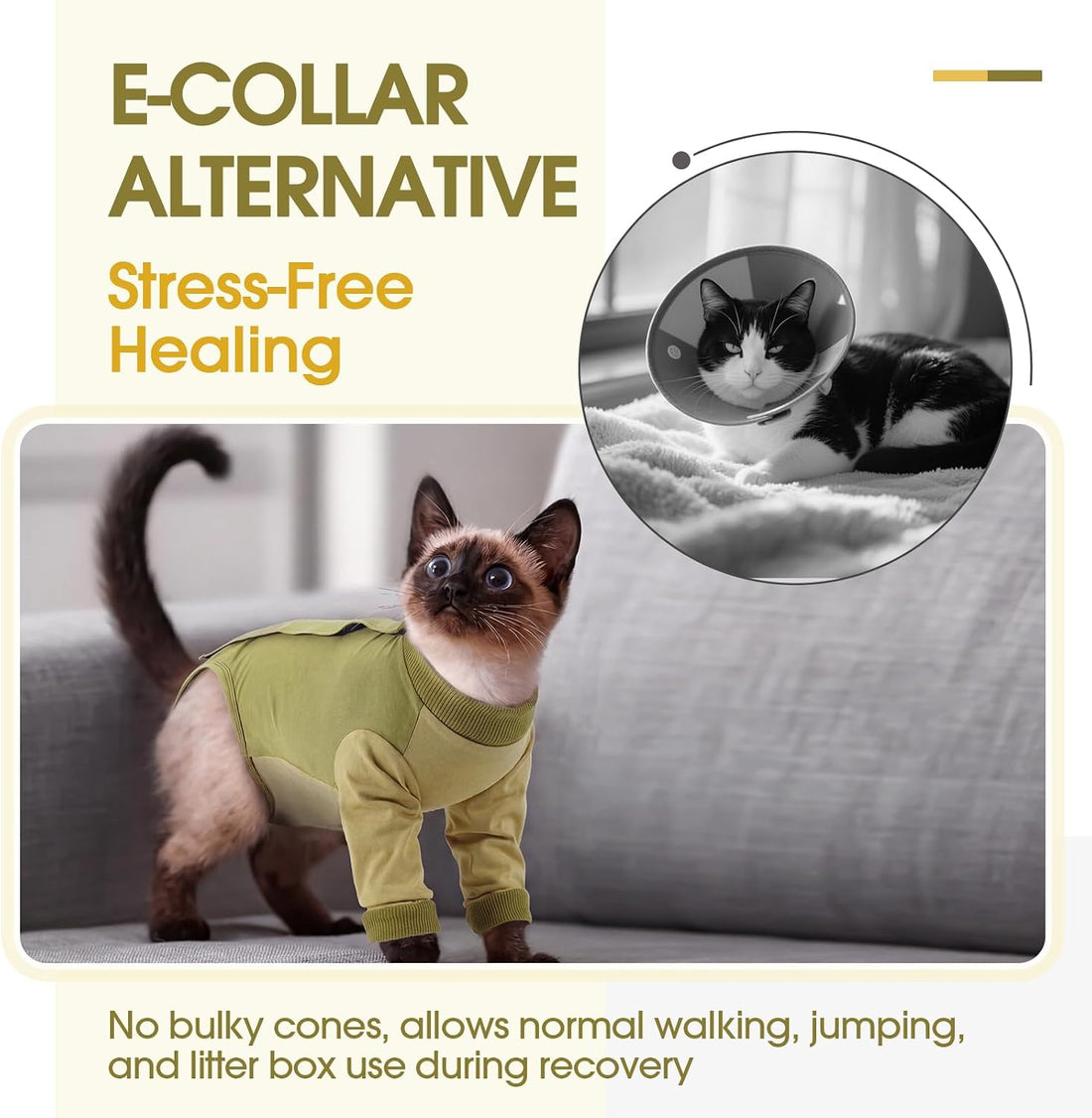 QBLEEV Cat Recovery Suit for Foreleg