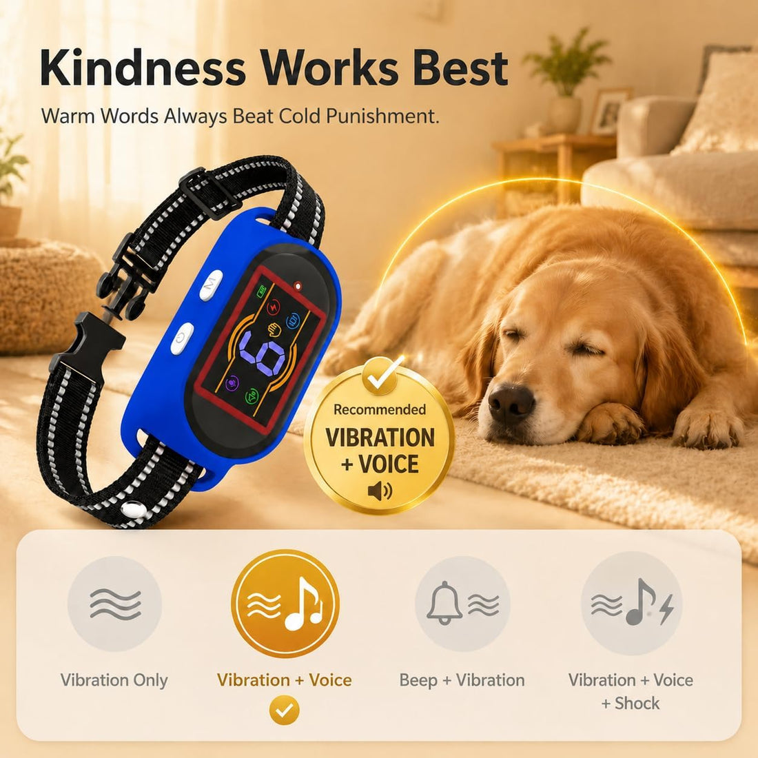 Voice Memo Anti Bark Collar, Smart Dog Bark Collar