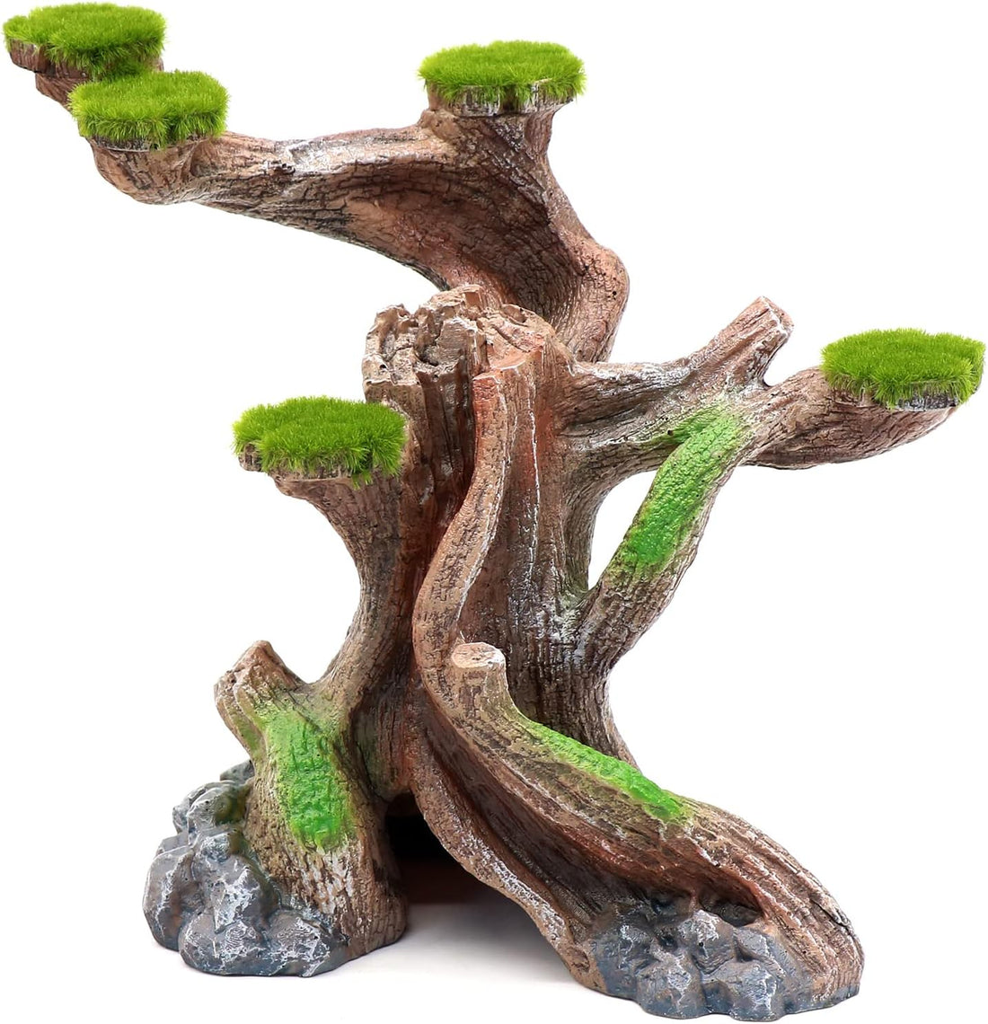 relaqcc Reptile Decor Aquarium Decorations Artificial Moss Resin Fish