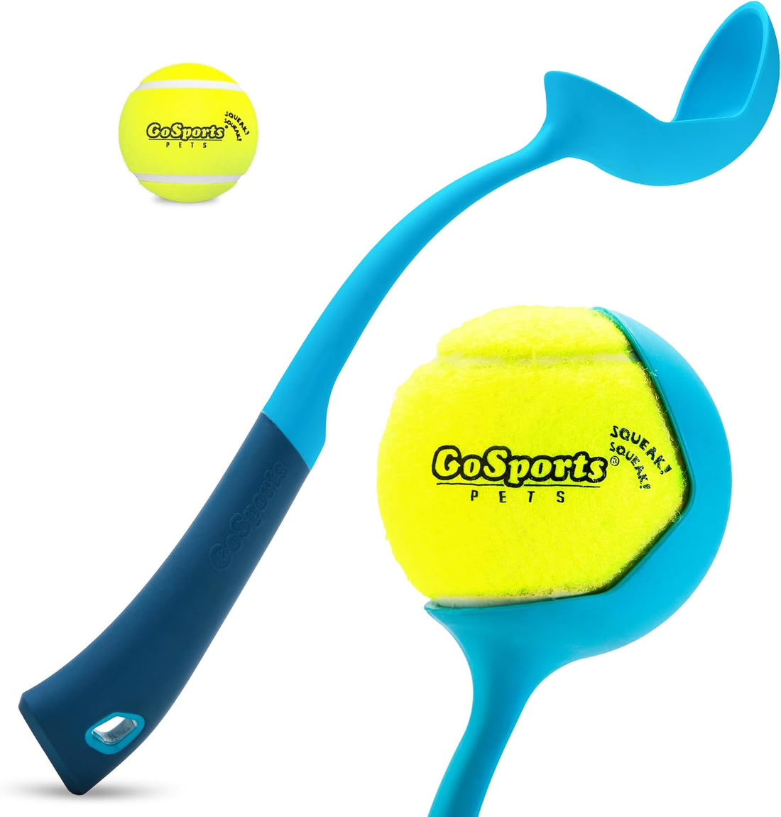 GoSports Pets 12 Inch Dog Ball Launcher with 2.5" Squeaky Tennis Ball