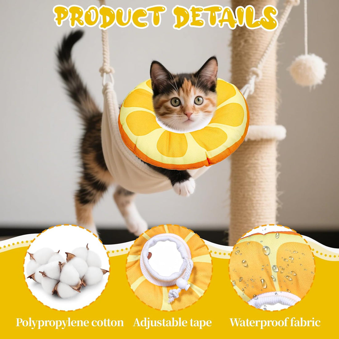 COMNICO Kitten Cones After Surgerys Small Waterproof Cones Collar