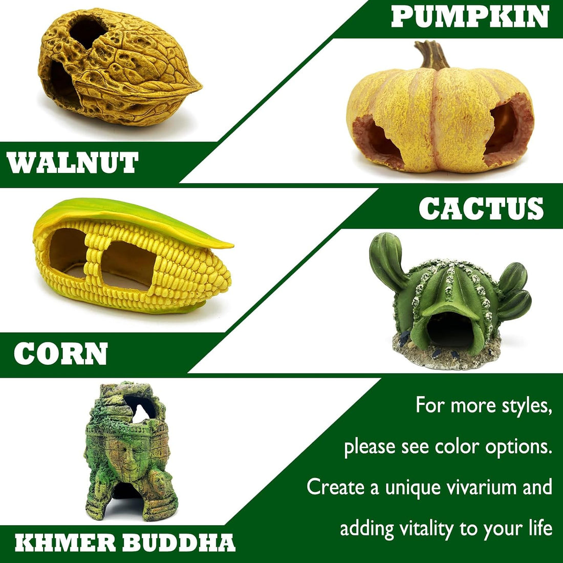 Pumpkin Leopard Gecko Hide Reptile Bearded Dragon Tank Hideout Caves