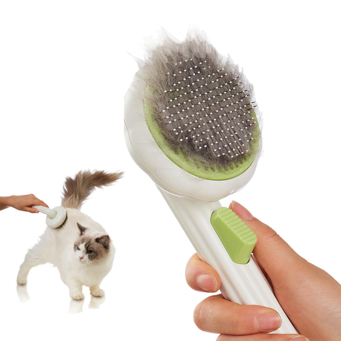 VIOJOJO Cat Brush Dog Brush with Release Button for Shedding