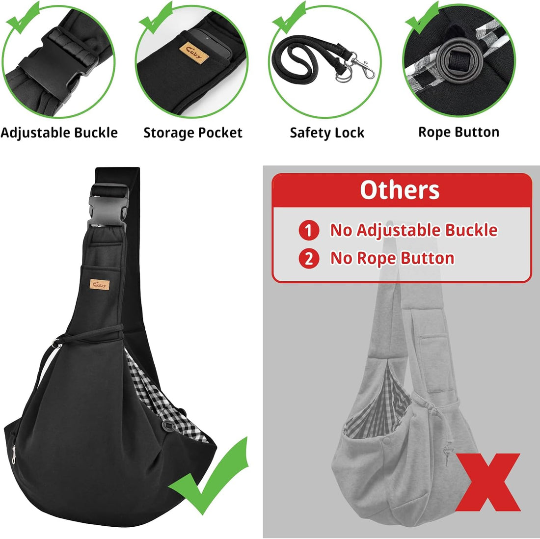 CUBY Dog and Cat Sling Carrier