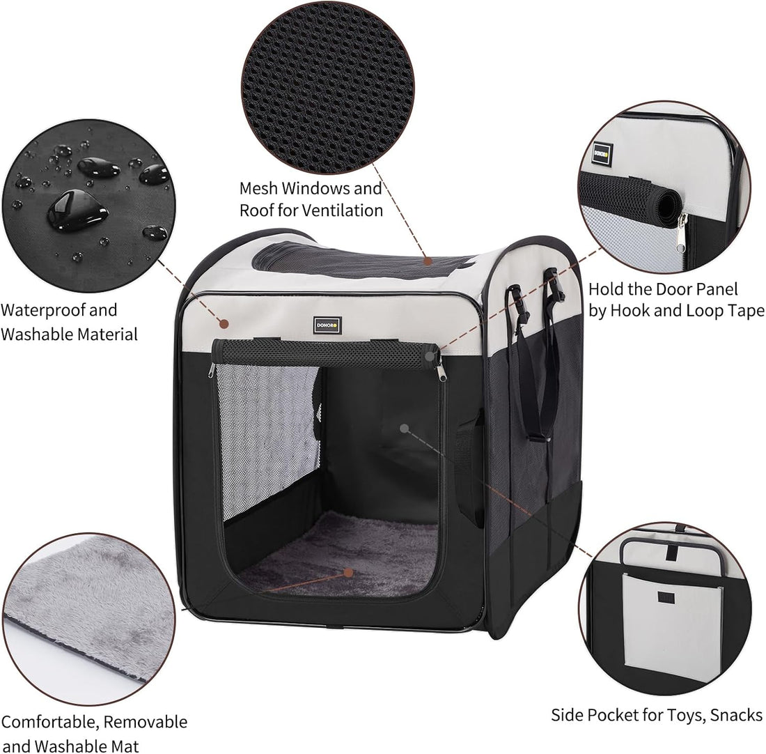 DONORO Dog Kennels and Crates for Medium Dogs