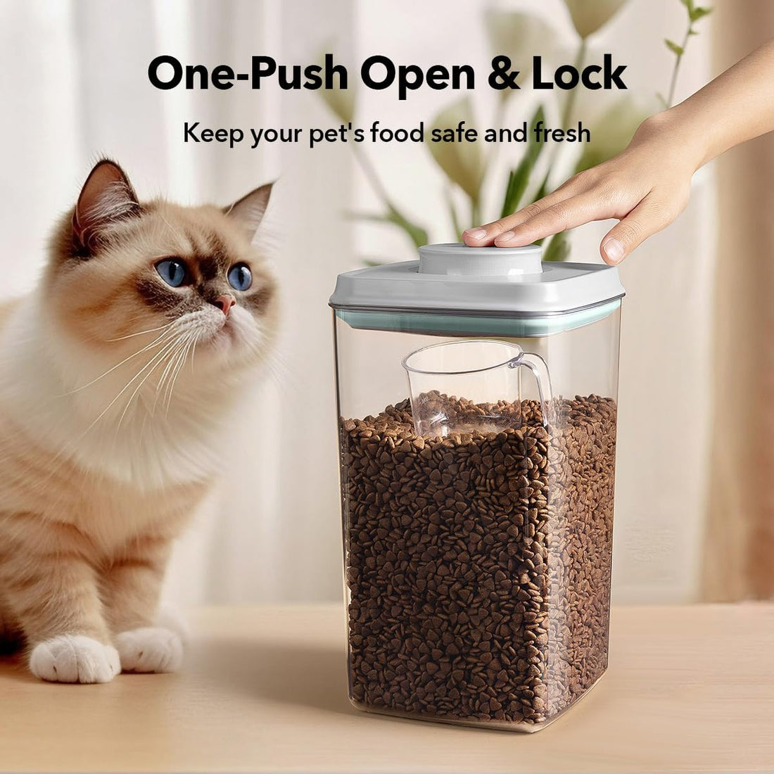 Ankou Dog Food Storage Container with 130ml Scoop