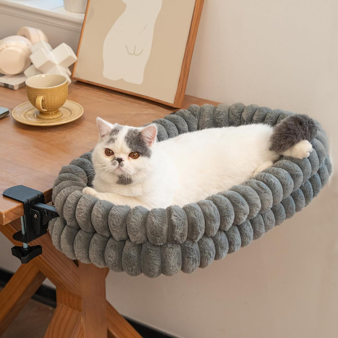 CHEERPALS Cloud Cat Bed Desk Mounted Hammock for Indoor Cats Perch