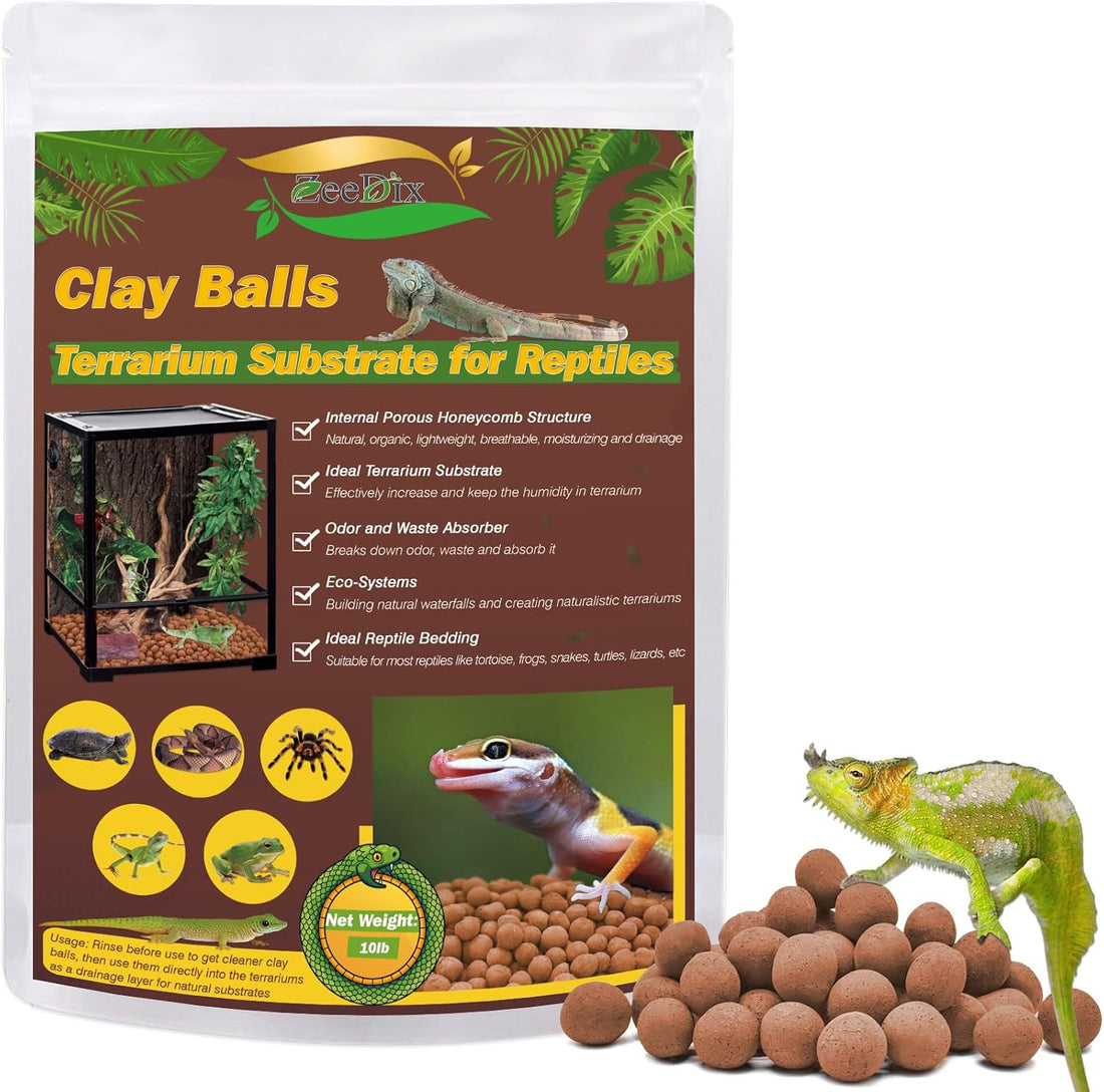 ZeeDix 2 LBS Leca Clay Balls for Reptile & Terrarium Substrate
