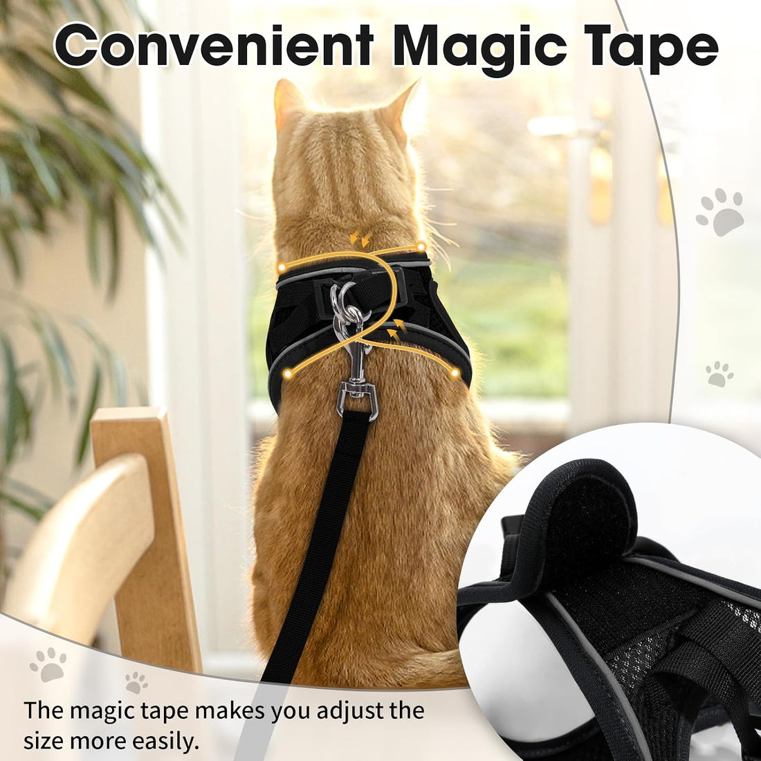 NCMAMA Cat Harness and Leash Set for Walking Escape Proof