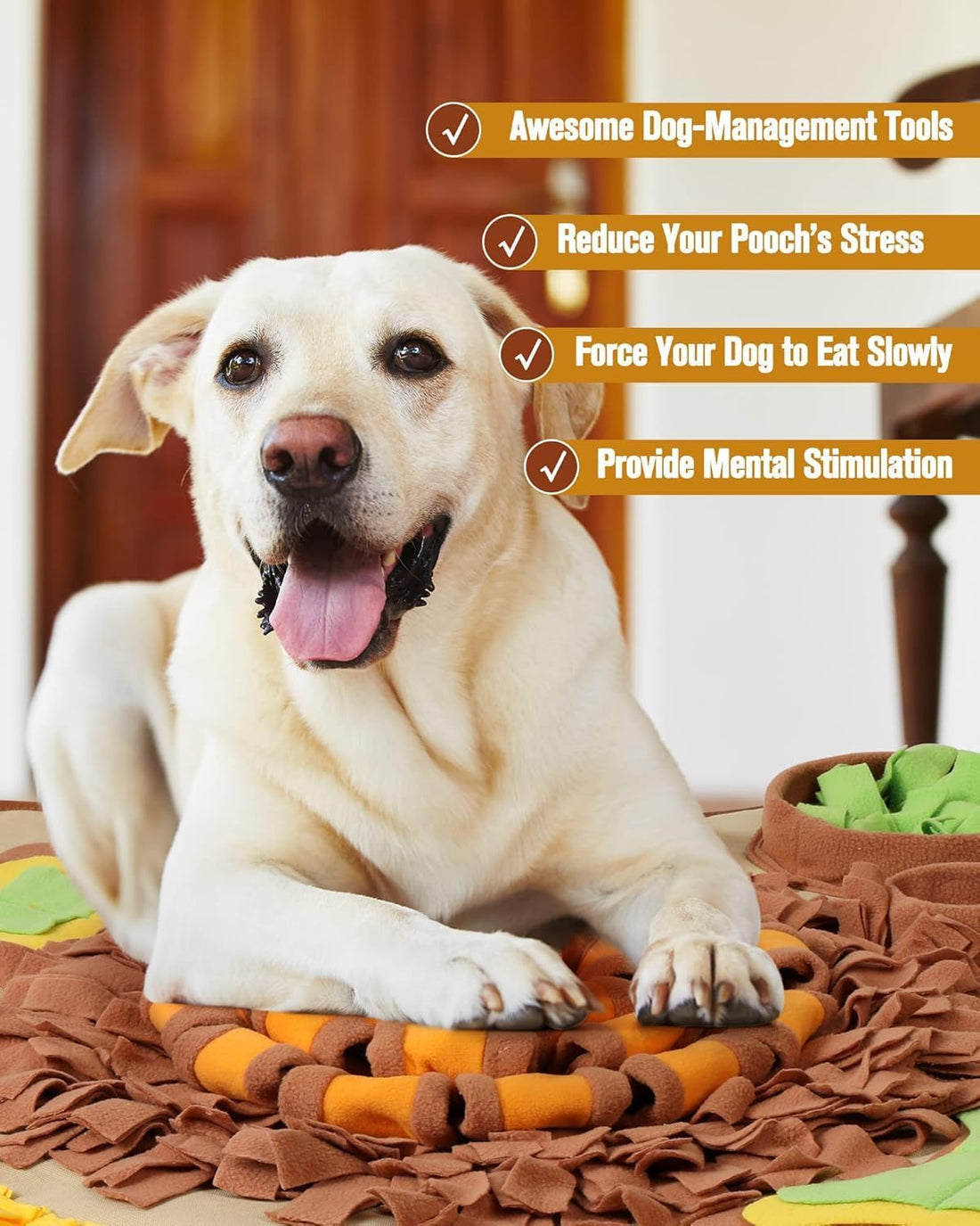 HOPET Snuffle Mat for Dogs Large Breed,Interactive Sniff Feeding