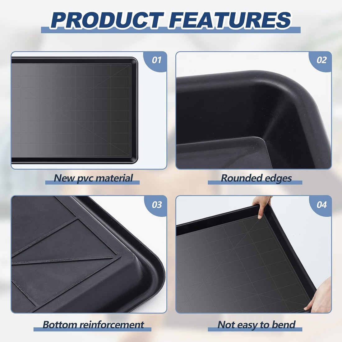 Mifoci 4 Pcs Dog Crate Replacement Pan for Large Dogs