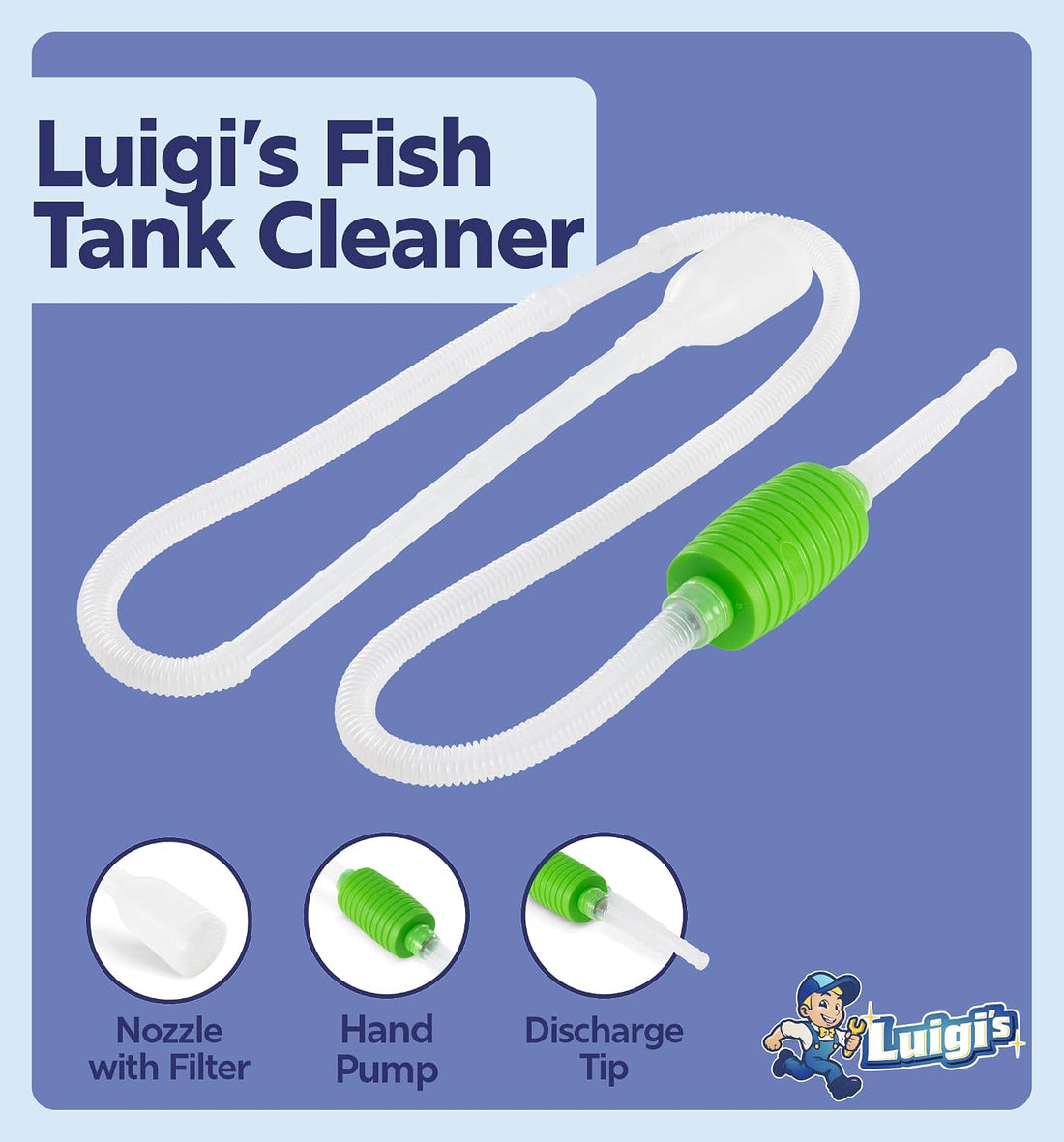 Luigi's Fish Tank Cleaner - Turtle Tank Accessories