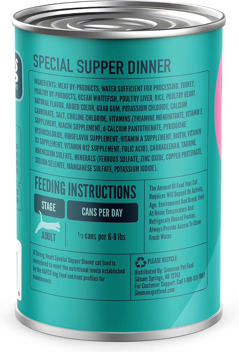 A Strong Heart Canned Wet Cat Food, Special Supper Dinner