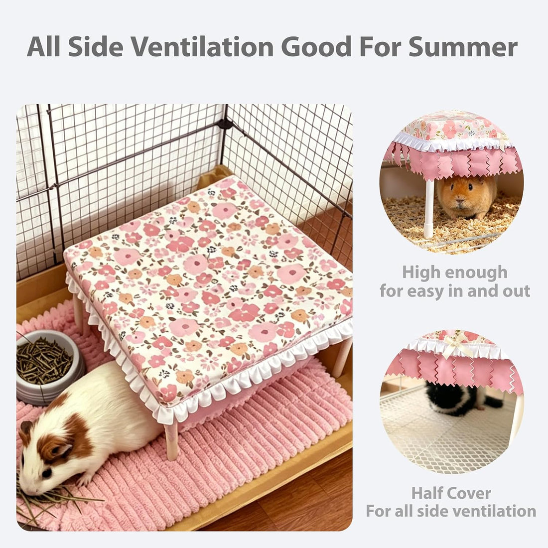 Guinea Pig Hideout Square Bottomless Guinea Pig Hide
