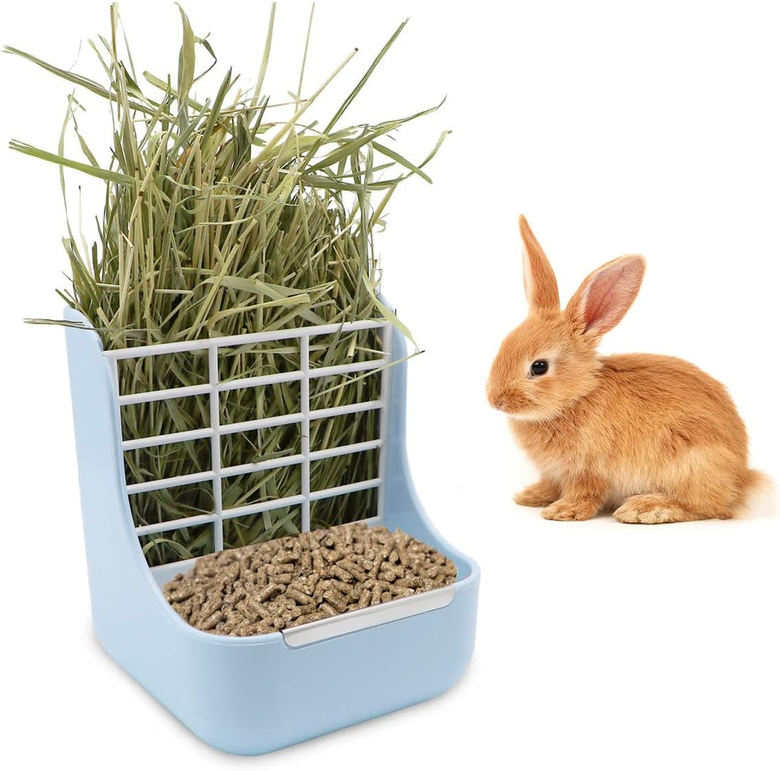 Litewoo Rabbit Hay Feeder 2 in 1 Automatic Guinea Pig Food Bowl