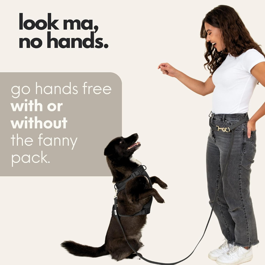 elby Hands Free Dog Leash with Treat Pouch