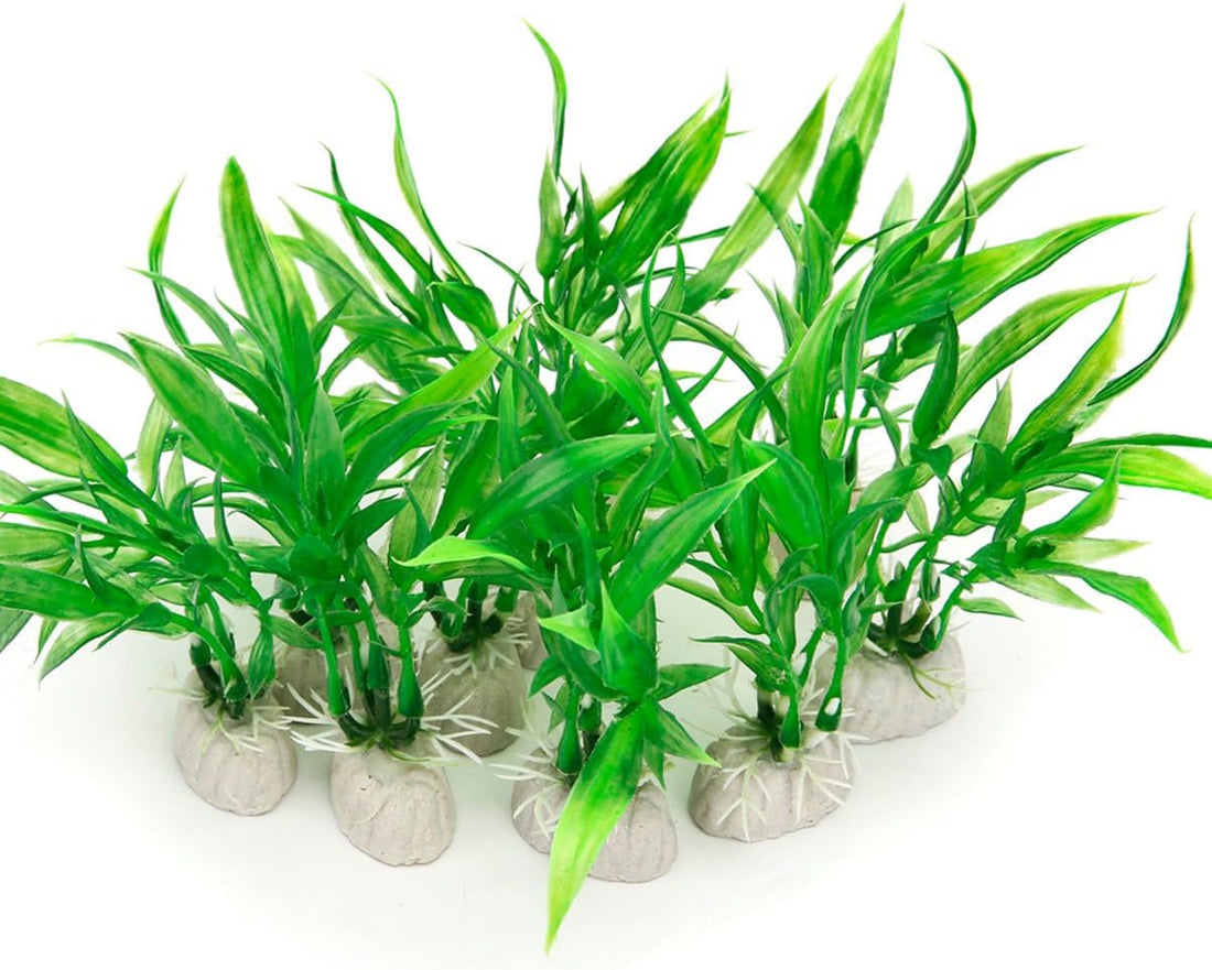 COMSUN 10 Pack Artificial Aquarium Plants