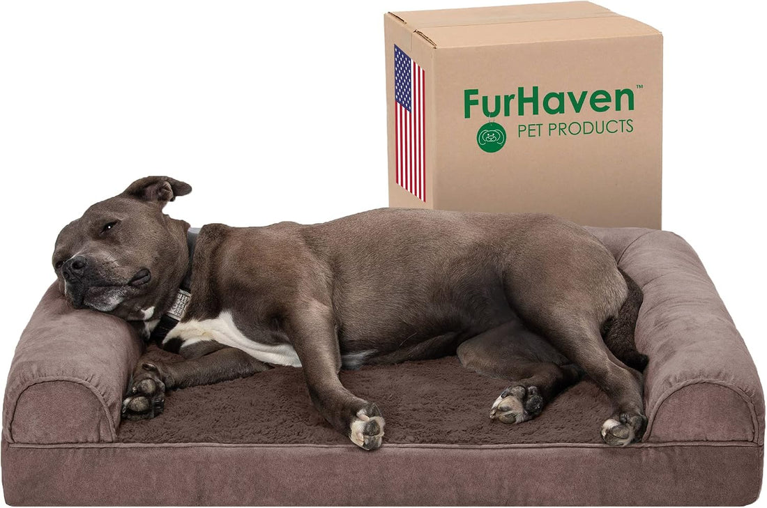 FurHaven Classic Sofa Orthopedic Dog Bed for Large Dogs