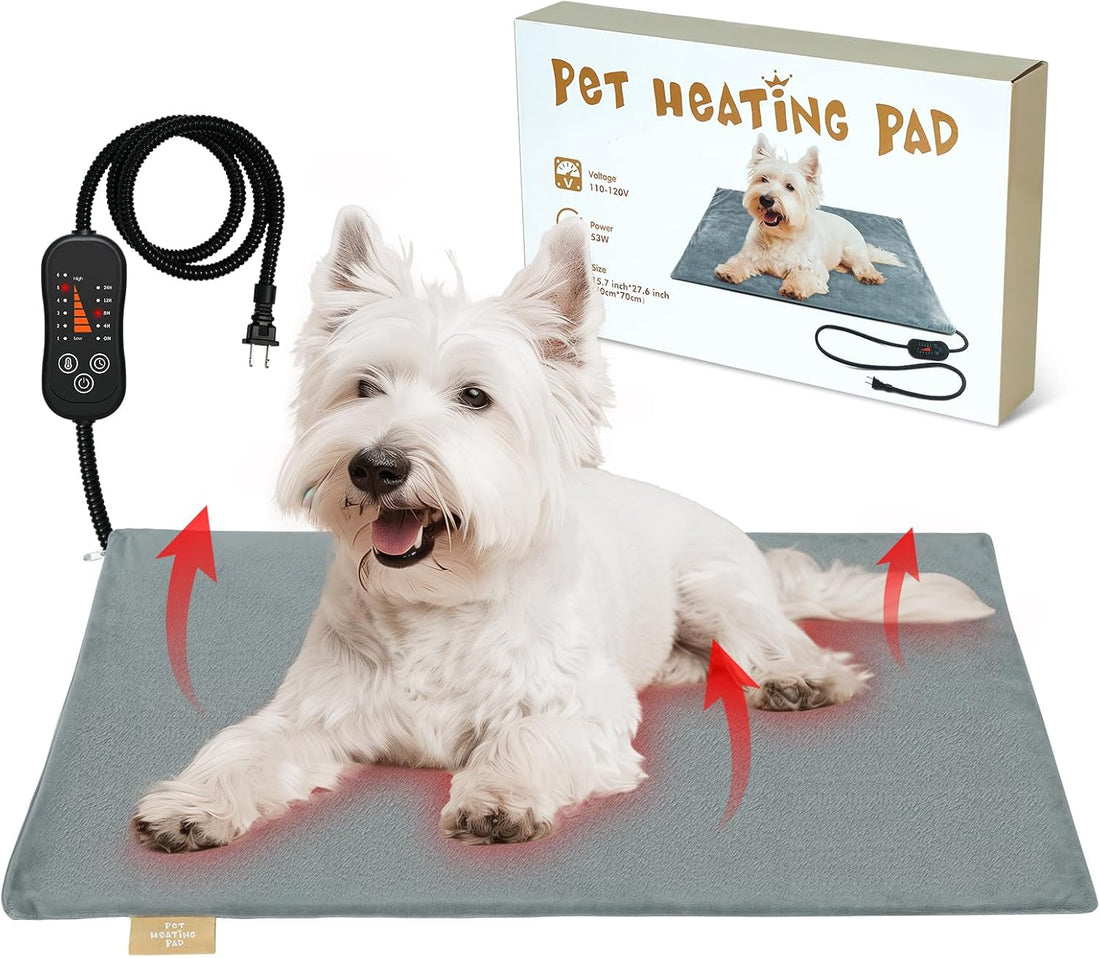 Vannon Pet Heating Pad for Dogs & Cats, Adjustable Heat with Timer