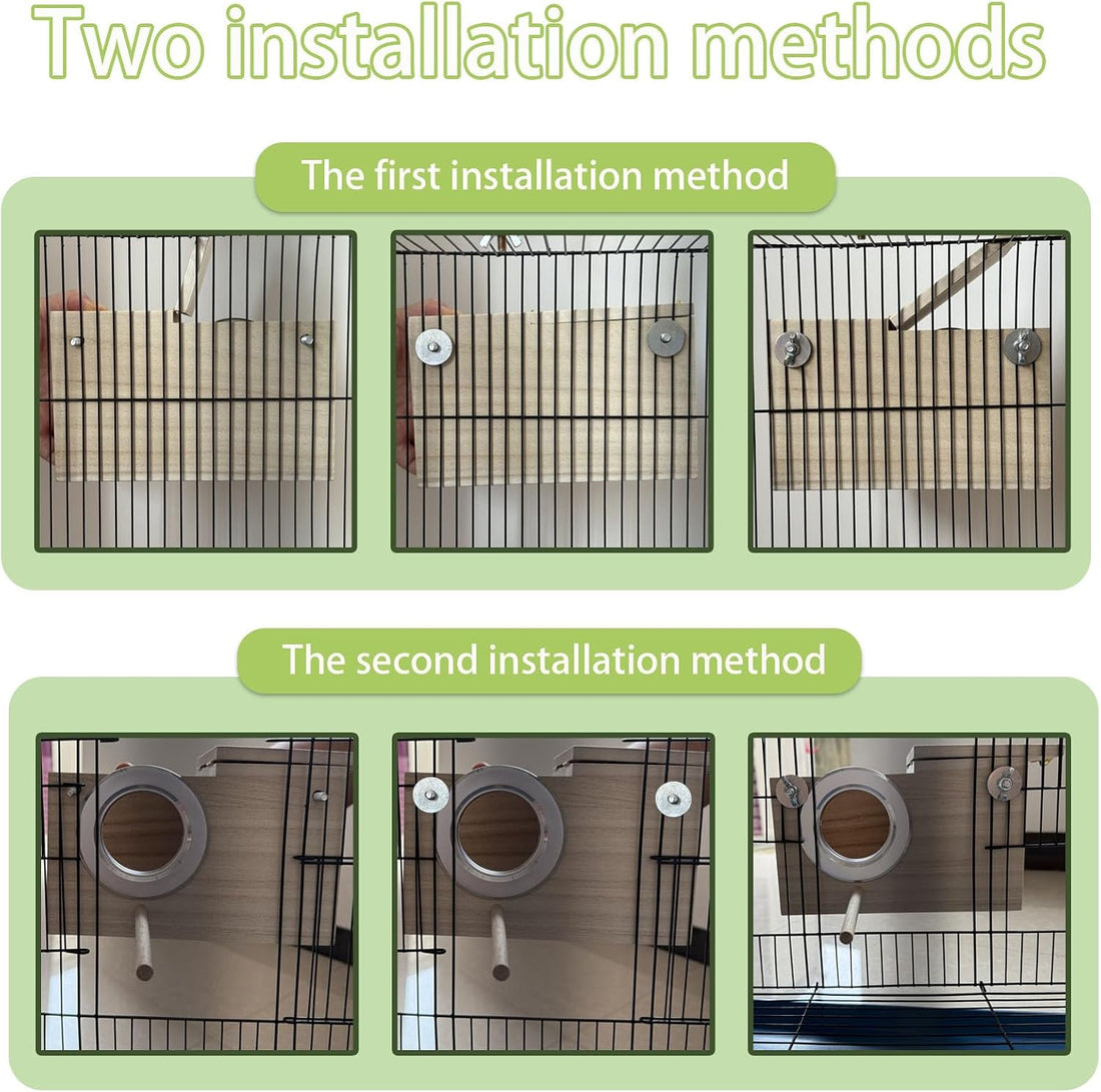 Parakeet Nesting Box Transparent Bird Nest Breeding Box with Perch