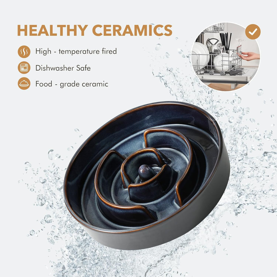 Havniva 1.2 Cup Elevated Slow Feeder Dog Bowls