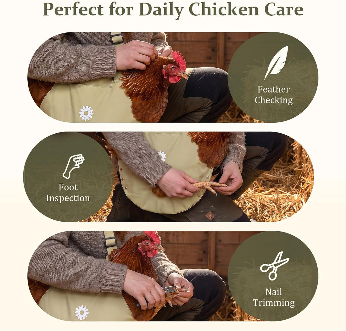 Chicken Sling Carrier with Shoulder Strap, Hen Holder Bag, 1-Pack